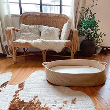 Meloom Cotton Baby Changing Basket - Stylish and Safe