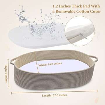 Meloom Cotton Baby Changing Basket - Stylish and Safe