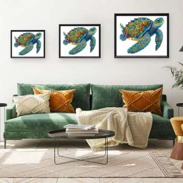 MYS Aurora Wooden Puzzles, Sea Turtle Jigsaw Puzzles 200 Pieces, Unique Shaped Wooden Puzzle for Adults and Kids, Birthday Gift Family Game 9.2 x 11.2 Inch