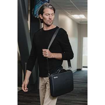 Worky 12-in-1 Office Everywhere Portable Briefcase Workstation, Black, 2.8 lbs