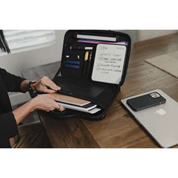 Worky 12-in-1 Office Everywhere Portable Briefcase Workstation, Black, 2.8 lbs