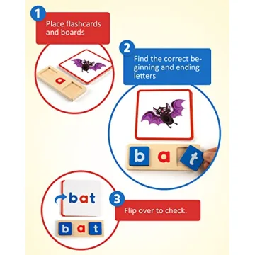 Coogam Wooden Reading Letters & Phonics Games for Kids