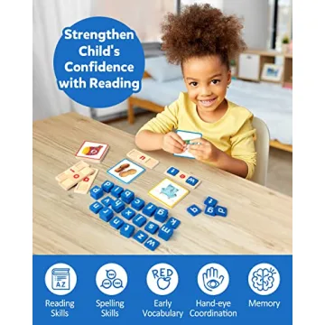 Coogam Wooden Reading Letters & Phonics Games for Kids