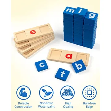 Coogam Wooden Reading Letters & Phonics Games for Kids