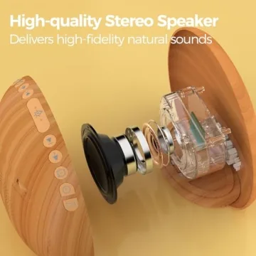 Natural Wood Grain Sunrise Alarm Clock Enhances Mornings