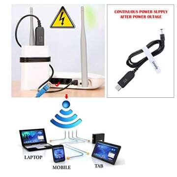 iGreely DC 5V to DC 9V USB Voltage Step Up Converter Cable 3.3ft/1m Power Supply Adapter Cable with ...