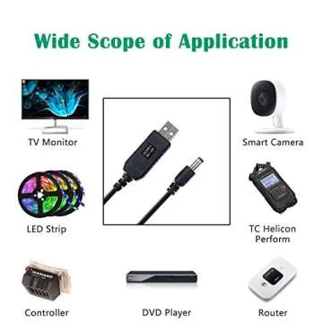 iGreely DC 5V to DC 9V USB Voltage Step Up Converter Cable 3.3ft/1m Power Supply Adapter Cable with DC Jack 5.5 x 2.5mm or 5.5 x 2.1mm, for Fan, Led Light, Wireless Router, Speakers and More Devices