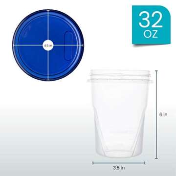 PlasticPro 32 oz 72 Pack Deli Containers - Reusable and Stackable