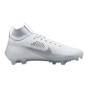 Nike Vapor Edge Pro 360 2 Football Cleats - White/Metallic Silver - DA5456-100 10.5