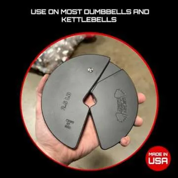 Micro Gainz Dumbbell Fractional 2.5 lb Weight Plate, Ideal for Micro Loading, Choose 2 or 4 Piece Fractional Weight Plates, Designed for Dumbbell Training, Made In USA (4 Piece Set)