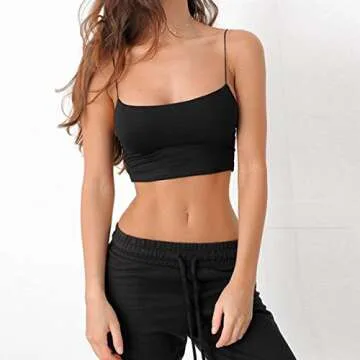 LuFeng Women's Sexy Slim Sleeveless Crop Top Cami - Stylish Summer Essential