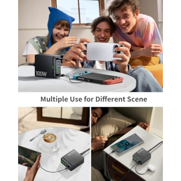 100W USB C Charger Block with 6 Ports for Fast Charging