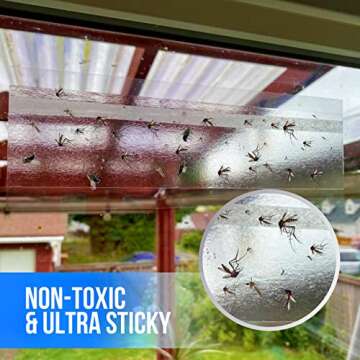 Garsum Window Fly Traps Indoor - Eco-Friendly Bug Strips