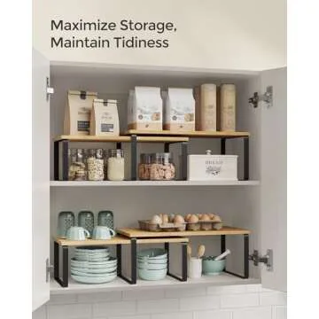 SONGMICS Kitchen Organizer Shelf Set - Stylish Storage Solutions