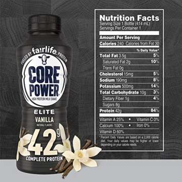 Fairlife Core Power High Protein Milk Shake, Natural Flavor Ready to Drink Protein Shake Distributed...