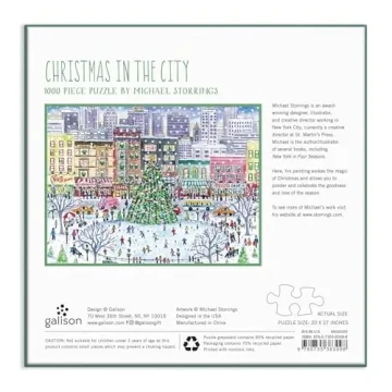 Galison Christmas City Puzzle 1000 Pieces - Family Fun