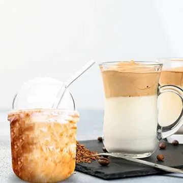 Hemoton Glass Bottle with Lid Straw: Glass Smoothie Cups Iced Coffee Tumbler Glass Water Bottle Clear Bottle with Straw Summer Cold Drink for Juice Coffee Beverage