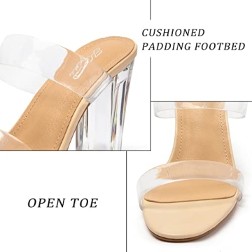 Stylish katliu Women's Clear Heeled Sandals for Any Occasion