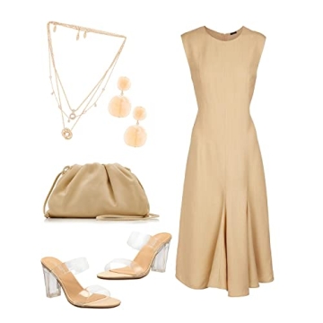 Stylish katliu Women's Clear Heeled Sandals for Any Occasion