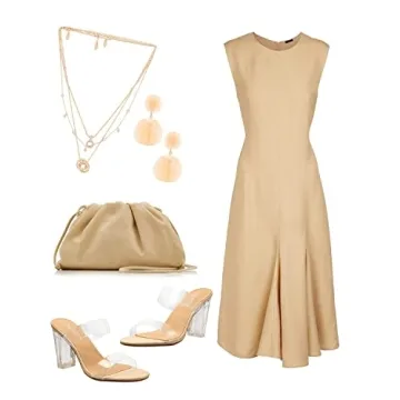 Stylish katliu Women's Clear Heeled Sandals for Any Occasion