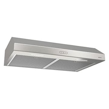 Broan- NuTone BCDF130SS Glacier Convertible Range Hood Light Exhaust Fan for Under Cabinet Stainless...