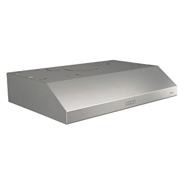 Broan- NuTone BCDF130SS Glacier Convertible Range Hood Light Exhaust Fan for Under Cabinet Stainless Steel, 375 Max Blower CFM, 30-Inch