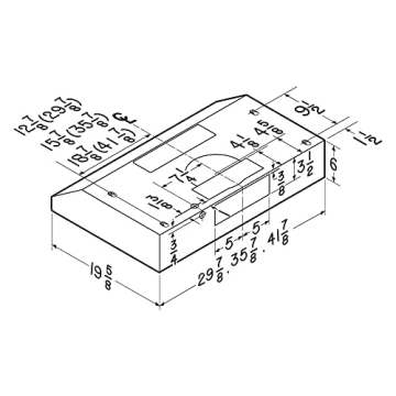 Broan- NuTone BCDF130SS Glacier Convertible Range Hood Light Exhaust Fan for Under Cabinet Stainless Steel, 375 Max Blower CFM, 30-Inch