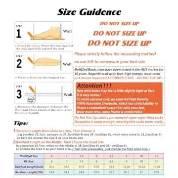 Mel&Syd 100% Australian Sheepskin Boots Womens - Upgraded Memory Foam Insole Waterproof Suede Ultra Mini Boots - Anti-Slip Comfy Winter Shearling Boots for Womens - Ankle Platform Snow Boots for Women