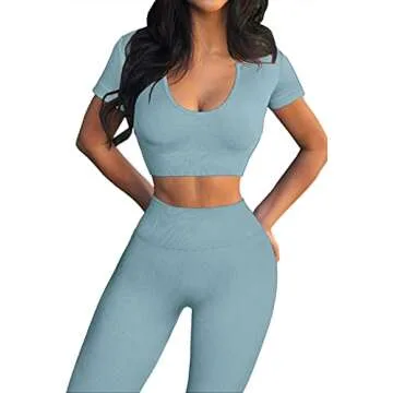 Stylish QINSEN Women's Seamless Workout Sets for Activewear