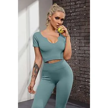 Stylish QINSEN Women's Seamless Workout Sets for Activewear