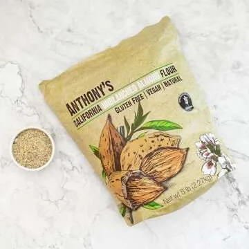 Anthony's Almond Meal Flour, Unblanched, 5 lb, Gluten Free, Non GMO, Keto Friendly