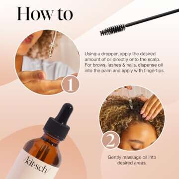 Kitsch Organic Castor Oil for Natural Beauty & Hair Growth