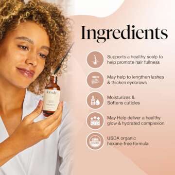 Kitsch Organic Castor Oil for Natural Beauty & Hair Growth