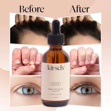 Kitsch Organic Castor Oil for Natural Beauty & Hair Growth