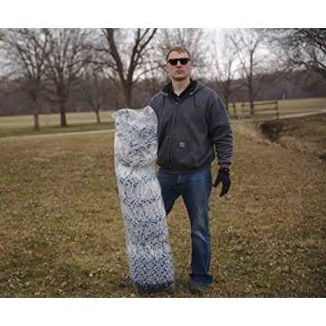 Starkline Electric Poultry Netting Kit w/AC Energizer - 48"x82' White/Blue Poultry Netting - (12/48/3) All-in-One Electric Fence Kit for Backyards, Homesteads, Ranches or Farms