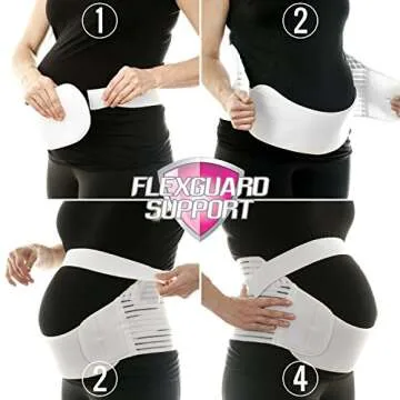 ﻿FlexGuard Pregnancy Belly Support Band - Maternity Belt & Brace for Pregnant Women, Bump Sling for Pelvic, Abdominal and Lower Back Pain Relief with Fully Adjustable Strap, Plus Size, XL