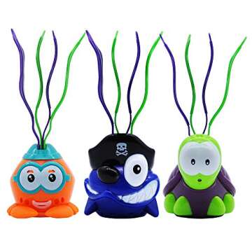 JOYIN Light-up Diving Pool Toys Set, 3 Pack Diving Toy Swimming Pool Toys for Kids Animals Turtle Shark Seaweed Dive Toys
