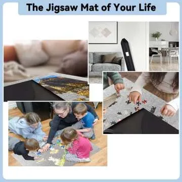 Puzzle Saver with Lid 1000 1500 Pieces Puzzles Board Storage Cover Transport Pump Glue Portable Felt Inflatable Stick Organizer Pad Tabletop Frame Travel Carrier Kit Table Top Rug Keep Cat away from