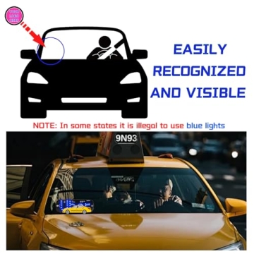 Bright & Safe LED Light for Cars - Universal USB Sign for Rideshare