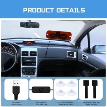 Bright LED Car Sign for Rideshare and Taxi Drivers