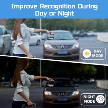 Bright LED Car Sign for Rideshare and Taxi Drivers