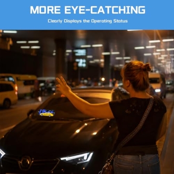 Bright LED Car Sign for Rideshare and Taxi Drivers