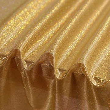 Fitable Gold Sequin Tablecloth 60x84 Inch for Parties - Sparkling Rectangle Overlay for Wedding Baby...