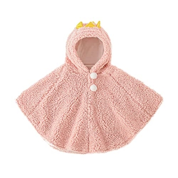 MioCloth Plush Baby Hoodie Cape Poncho For Ages 1-3