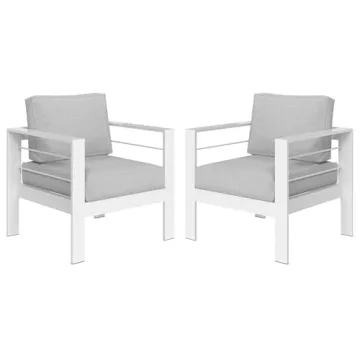 Solaste Patio Loveseat - All-Weather Aluminum Outdoor Sofa with Thick Cushions