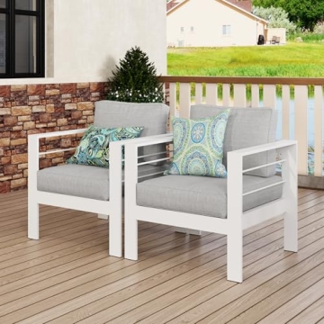 Stylish Solaste Aluminum Patio Loveseat with Cushions