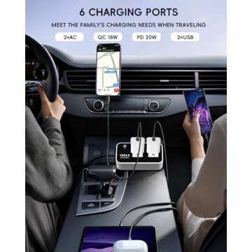 YSOLX 200W Car Power Inverter, DC 12V to 110V AC Inverter, Car Charɡer Adapter with 20W USB-C/USB-Q...