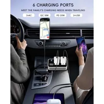 YSOLX 200W Car Power Inverter, DC 12V to 110V AC Inverter, Car Charɡer Adapter with 20W USB-C/USB-Q...