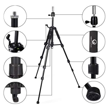QISHI YUHUA Adjustable Wig Stand Tripod with Hook