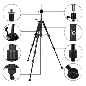 QISHI YUHUA Adjustable Wig Stand Tripod with Hook